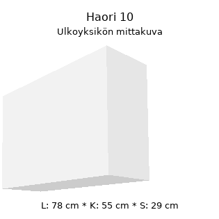 Toshiba Haori 10 ulkoyksikön mitat