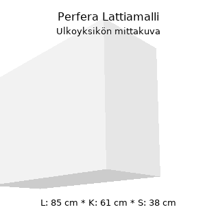 Daikin Perfera Lattiamalli ulkoyksikön mitat